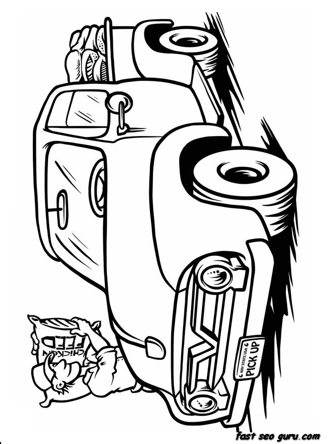 Print out Trucks Coloring Book pages